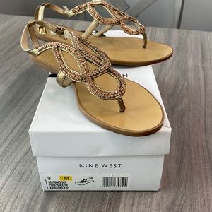 Nine West Sandals Rose Gold size 9